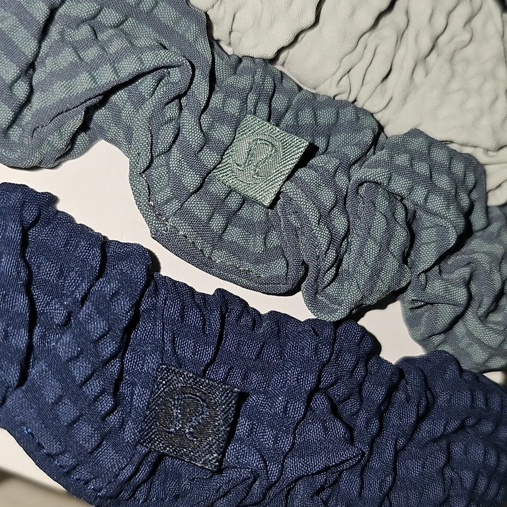 Lululemon Uplifting Scrunchies, 3pack! Rare! SMCL/SMEY/SMPO!